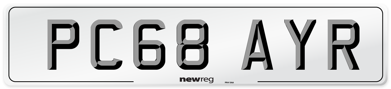 PC68 AYR Number Plate from New Reg